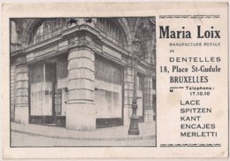 Carte Image Maria Loix Manufacture Royale De Dentelle Bruxelles - Artigianato