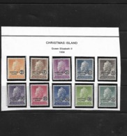 O) 1958 CHRISTMAS ISLAND, QUEEN ELIZABETH II - SC 1 - 10, SET MNH - Christmas Island