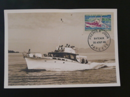 Carte Maximum Card Bateau De Pêche Sportive Polynésie Française 1966 - Tarjetas – Máxima