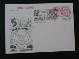 Entier Postal Philexjeunes Fête Sportive Des Enfants Massy 91 Essonne 1985 - Cartes Postales Repiquages (avant 1995)