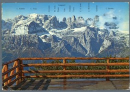 °°° Cartolina - Dolomiti Di Brenta Dalla Paganella Viaggiata °°° - Trento