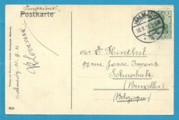 Kaart Met Duitse Zegel Met Stempel MALMEDY Op 10/9/11 (Oostkantons) - OC55/105 Eupen & Malmédy