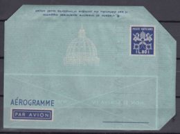 Vatican Aerogramme, Aerogramma 80 Lire Scott#LF6 Watermark Variety, Value 200 Eur - Enteros Postales