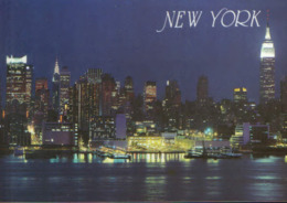 United States - Postcard Unused - Spectacular Night View Of West Side New York Skyline With The Hudson River - Hudson River