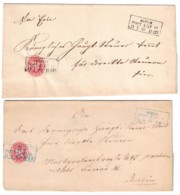 1865, "BERLIN POST-EXP. 15, Ra 3 In Schwarz Bzw. Blau Auf Faltbrief Mit 1 Gr. Wappen. Schönes Paar - Briefe U. Dokumente