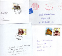 Polen - 4 Stück Auslandsbriefe + Kleine Sammlung ältere Briefmarken Gestempelt - Colecciones