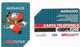 TELECOM ITALIA - CAT. C.& C.  2525  -  MOSAICO   - USATA - Public Special Or Commemorative