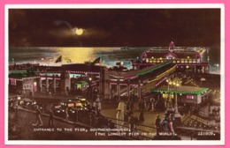 Entrance To The Pier - Southend On Sea - The Longest Pier In The World - Animée - Voitures - Edit. VALENTINE Sons - Southend, Westcliff & Leigh