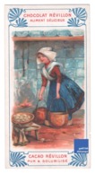 Chromo Didactique Chocolat Révillon Femme Hollandaise Pays-Bas Netherlands Cuisine Feu Cheminée Cuisinière A15-168 - Revillon