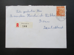 Schweiz / BRD 1964 Social Philately Brief An Den Bundespräsidenten Heinrich Lübke Einschreiben Thayngen - Bonn - Briefe U. Dokumente