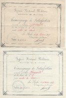 Prytanée National Militaire/ 2 Témoignages De Satisfaction/ Chédeville/ La Flêche/1917    CAH118 - Diplome Und Schulzeugnisse