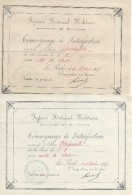 Prytanée National Militaire/ 2 Témoignages De Satisfaction/ Chédeville/ La Flêche/1917    CAH118 - Diplômes & Bulletins Scolaires