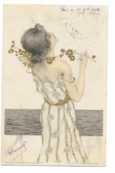 RAPHAEL KIRCHNER . FEMME ET FLEURS  .PRECURSEUR . - Kirchner, Raphael