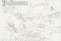 Ireland - Kiddy Colour Card: Halloween. Cat, Bat, Witches - Postal Stationery Card MNH ** - Postal Stationery