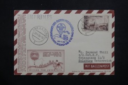 LUXEMBOURG - Carte Par Ballon En 1956, Affranchissement Plaisant - L 42771 - Storia Postale