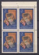 Yugoslavia Republic 1951 Mi#671 Mint Never Hinged Piece Of Four - Unused Stamps