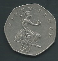 Royaume-Uni 50 Pence 1982 Elizabeth II   Pia 21901 - 50 Pence