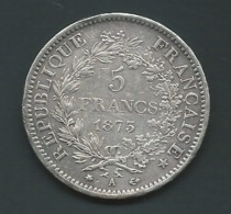 TYPE "HERCULE". 5 FRANCS 1875 "A" ,pia 22004 - Autres & Non Classés