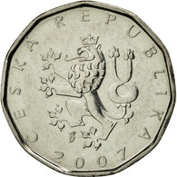 Monnaie, République Tchèque, 2 Koruny, 2007, TTB, Nickel Plated Steel, KM:9 - Tchéquie