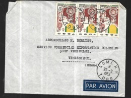 Togo Lettre Par Avion Du 20 02 1953  De Lomé Pour Vénissieux - Brieven En Documenten