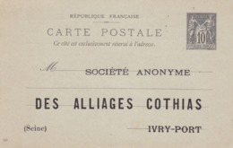 Carte Sage 10 C G10 Neuve Repiquage Alliages Cothias - Cartoline Postali Ristampe (ante 1955)