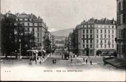 !  Alte Ansichtskarte, Carte Postale, Genf, Geneve, Rue Du Mont Blanc, Hotel Suisse, Schweiz - Genève