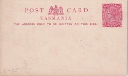 TASMANIE  ENTIER POSTAL/GANZSACHE/POSTAL STATIONERY  CARTE - Lettres & Documents
