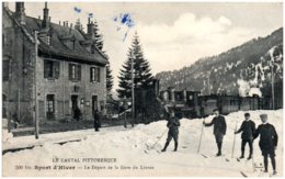 15 LE CANTAL PITTORESQUE - Sport D'hiver - Le Départ De La Gare Du LIORAN - Autres Communes