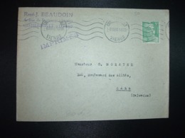 LETTRE TP M. DE GANDON 5F OBL.MEC.6 XI 50 CHATELLERAULT VIENNE (86) RENE J. BEAUDOIN - Altri & Non Classificati