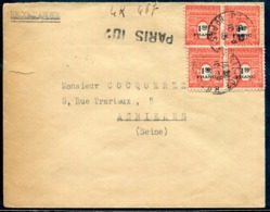 FRANCE - N° 708 (4) / LR DE PARIS 102 LE 10/8/1945 POUR LA SEINE - TB - 1944-45 Arco Di Trionfo