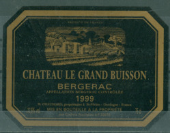 BERGERAC - CHATEAU LE GRAND BUISSON - 1999 APPELLATION BERGERAC CONTROLEE (Etiquette Neuve)  12,5 % Vol.   75 Cl - Bergerac