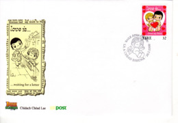 " SAINT VALENTIN / COEUR / AMOUR / LOVE " Sur Enveloppe 1er Jour D'IRLANDE. Parfait état FDC - FDC