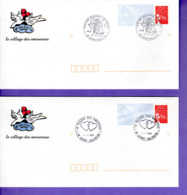 " SAINT VALENTIN / COEUR / AMOUR / LOVE " Sur 2 Enveloppes PAP De FRANCE. Parfait état - Non Classés