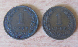 Pays-Bas / Nederland - 2 Monnaies 1 Cent. 1884 Et 1901 - Andere & Zonder Classificatie