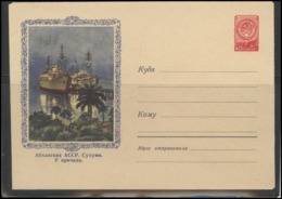 RUSSIA USSR Stamped Stationery Ganzsache 794 1958.10.21 GEORGIA Abkhazia Sukhumi Ships - 1950-59