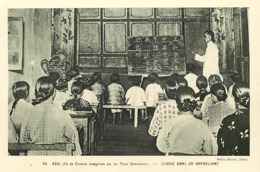 Pays Div -ref U545- Taiwan - Ile De Formose -ecoles -ecole - Missions - Mission Des Peres Dominicains -classe Orphelinat - Taiwán