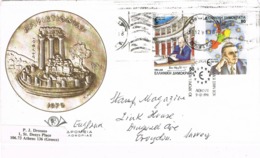 34084. Carta ATENAS (Grecia) 1991 . 10 Aniversario Comunidad Europea. To England - Storia Postale