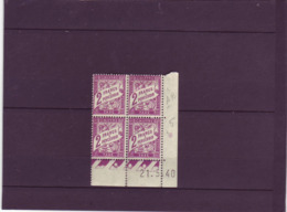 TAXE N° 42 - 2F BANDEROLE - A De A+B - 5° Tirage Du 20.5.40 Au 22.5.40 - 21.05.1940 - - Postage Due