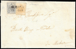 1851 - 5 Cent. Giallo Ocra, 10 Cent. Grigio Nero, Tendente All'argenteo, I Tiratura (1,2b), Perfetti... - Lombardije-Venetië