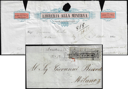 1850 - 10 Cent. Grigio Nero, I Tiratura (2b), Tre Esemplari, Uno Con Bella Varietà Di Clichè, Piega ... - Lombardije-Venetië