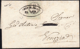 1854 - 15 Cent., Marca Da Bollo Tipografica (3), Perfetta, Su Sovracoperta Di Lettera Da Pieve Di So... - Lombardo-Vénétie