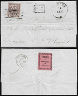 1855 - 10 Cent. Rosa, I Emissione (2), Perfetto, Su Lettera Da Carrara 14/9/1855 A Reggio, Tagli Di ... - Modena