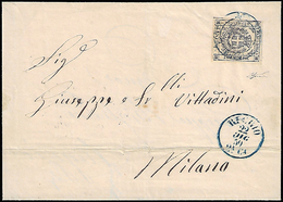 1859 - 20 Cent. Ardesia Violaceo (15), Perfetto, Su Sovracoperta Di Lettera Da Reggio 22/12/1859 A M... - Modena