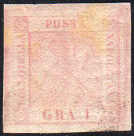 1858 - 1 Grano Rosa Chiaro, I Tavola, Senza Filigrana (3g), Gomma Originale, In Buono Stato. E.Diena... - Nápoles