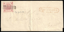 1858 - 2 Grana Carminio, I Tavola, Doppia Incisione, Pos. 27 (5e/p), Perfetto, Su Sovracoperta Di Le... - Napels