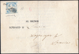 1860 - 1/2 Tornese Azzurro Chiaro Crocetta (16a), Perfetto, Su Circolare Da Napoli 15/12/1860 A Laur... - Nápoles