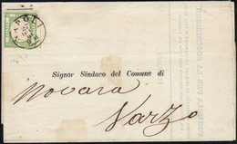 1861 - 1/2 Tornese Verde Scuro (17c), Perfetto, Isolato Su Circolare Da Napoli 27/12/1861 A Varzo. E... - Nápoles