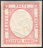 1861 - 5 Grana Rosa (21e), Gomma Integra, Perfetto. Ferrario.... - Nápoles