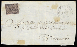 1852 - 15 Cent. Rosa (3), Leggermente Toccato In Un Punto, Su Frontespizio Di Lettera Da Pontremoli ... - Parma