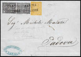 1855 - 15 Cent. Nero Su Carta Bianca, Prova Di Stampa In Coppia Perfetta E Ben Marginata, Con Il Pri... - Parma